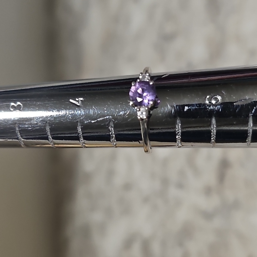 Color Changing Alexandrite Sterling Silver Ring - Picture 6 of 12